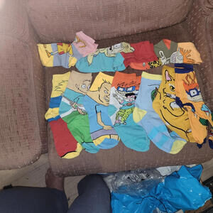 lot 10 Cartoon Socks Sox fits most sizes 6-12 all different cartoons